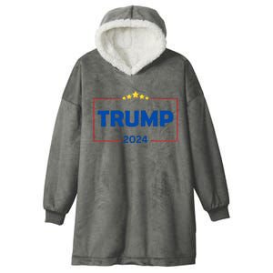 Donald Trump 2024 Take America Back Usa United States Hooded Wearable Blanket