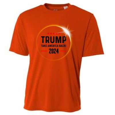 Donald Trump 2024 Take America Back Election Solar Eclipse Gift Cooling Performance Crew T-Shirt