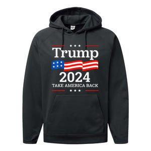 Donald Trump 2024 Take America Back Election Performance Fleece Hoodie