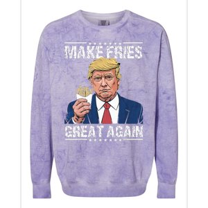 Donald Trump 2024 Make French Fries Great Again Colorblast Crewneck Sweatshirt