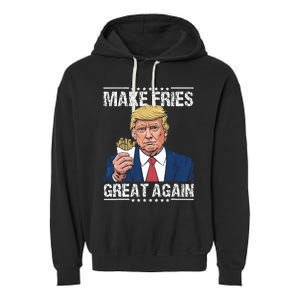 Donald Trump 2024 Make French Fries Great Again Garment-Dyed Fleece Hoodie