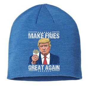 Donald Trump 2024 Make French Fries Great Again Sustainable Beanie