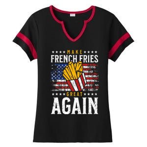 Donald Trump 2024 French Fry Make French Fries Great Again Ladies Halftime Notch Neck Tee