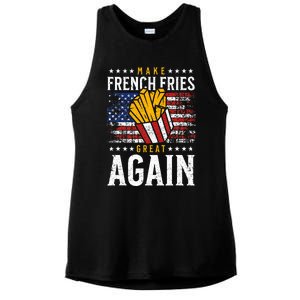 Donald Trump 2024 French Fry Make French Fries Great Again Ladies PosiCharge Tri-Blend Wicking Tank