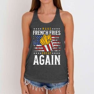 Donald Trump 2024 French Fry Make French Fries Great Again Women's Knotted Racerback Tank