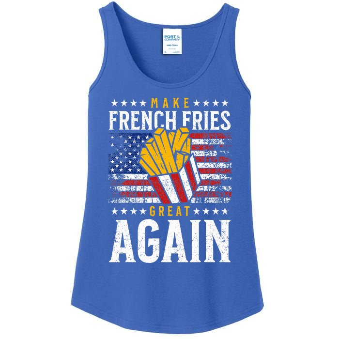 Donald Trump 2024 French Fry Make French Fries Great Again Ladies Essential Tank