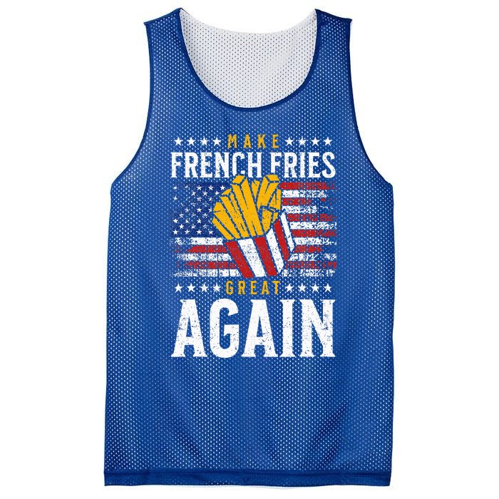 Donald Trump 2024 French Fry Make French Fries Great Again Mesh Reversible Basketball Jersey Tank