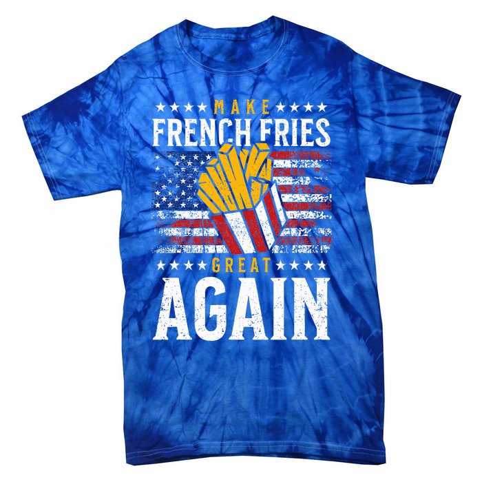 Donald Trump 2024 French Fry Make French Fries Great Again Tie-Dye T-Shirt