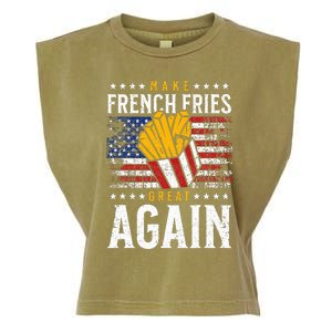 Donald Trump 2024 French Fry Make French Fries Great Again Garment-Dyed Women's Muscle Tee