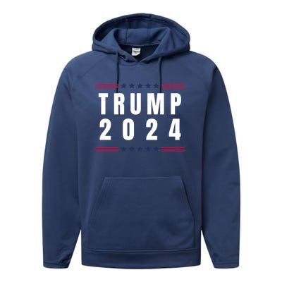 Donald Trump 2024 Election Gift Performance Fleece Hoodie