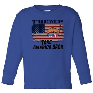 Donald Trump 2024 Take America Back Election Gift Toddler Long Sleeve Shirt