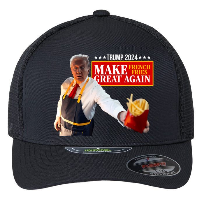 Donald Trump 2024 French Fry Make French Fries Great Again Flexfit Unipanel Trucker Cap