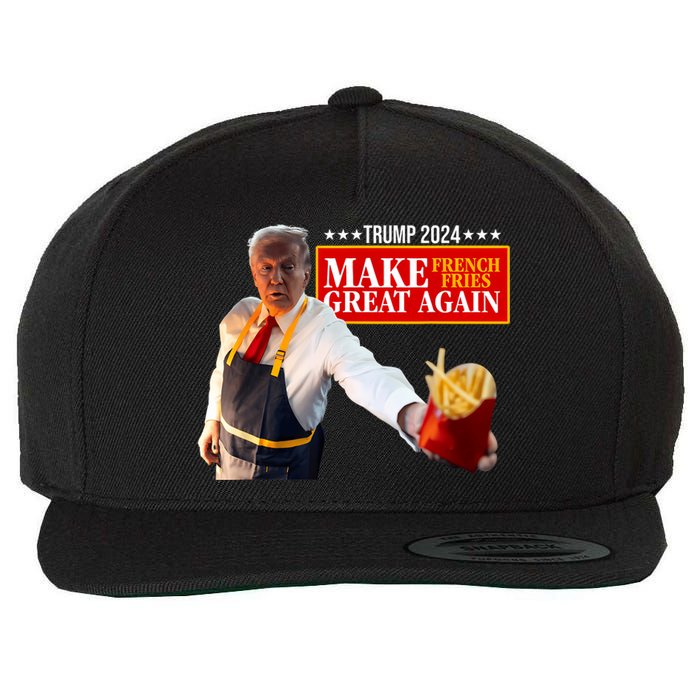 Donald Trump 2024 French Fry Make French Fries Great Again Wool Snapback Cap