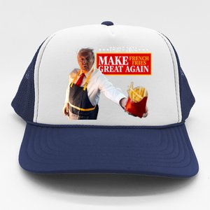 Donald Trump 2024 French Fry Make French Fries Great Again Trucker Hat