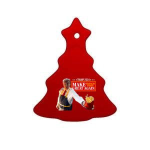 Donald Trump 2024 French Fry Make French Fries Great Again Ceramic Tree Ornament