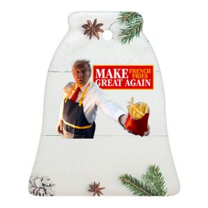 Donald Trump 2024 French Fry Make French Fries Great Again Ceramic Bell Ornament