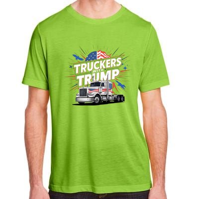 Donald Trump 2024 Truckers Patriotic Political Support Humor Cute Gift Adult ChromaSoft Performance T-Shirt