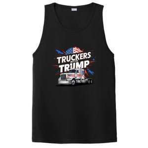 Donald Trump 2024 Truckers Patriotic Political Support Humor Cute Gift PosiCharge Competitor Tank