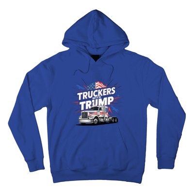 Donald Trump 2024 Truckers Patriotic Political Support Humor Cute Gift Hoodie