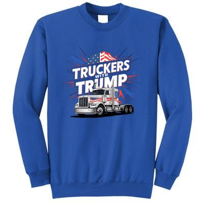 Donald Trump 2024 Truckers Patriotic Political Support Humor Cute Gift Sweatshirt