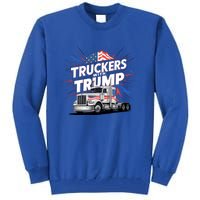 Donald Trump 2024 Truckers Patriotic Political Support Humor Cute Gift Tall Sweatshirt