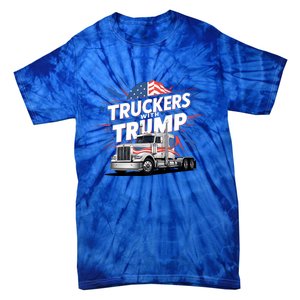 Donald Trump 2024 Truckers Patriotic Political Support Humor Cute Gift Tie-Dye T-Shirt