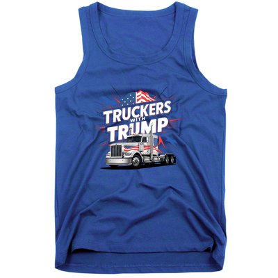 Donald Trump 2024 Truckers Patriotic Political Support Humor Cute Gift Tank Top