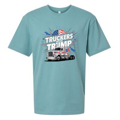 Donald Trump 2024 Truckers Patriotic Political Support Humor Cute Gift Sueded Cloud Jersey T-Shirt