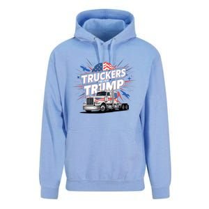 Donald Trump 2024 Truckers Patriotic Political Support Humor Cute Gift Unisex Surf Hoodie