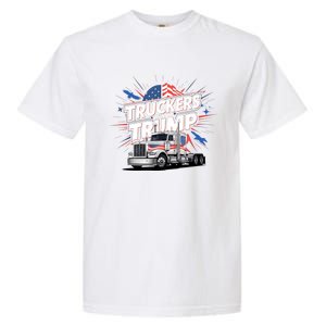 Donald Trump 2024 Truckers Patriotic Political Support Humor Cute Gift Garment-Dyed Heavyweight T-Shirt