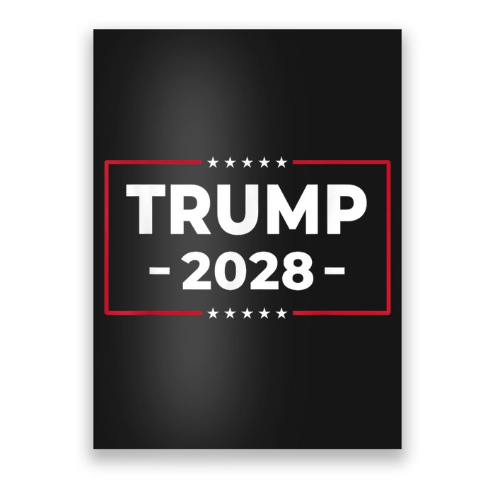 Donald Trump 2028 President American Flag Pro Trump Vintage Poster