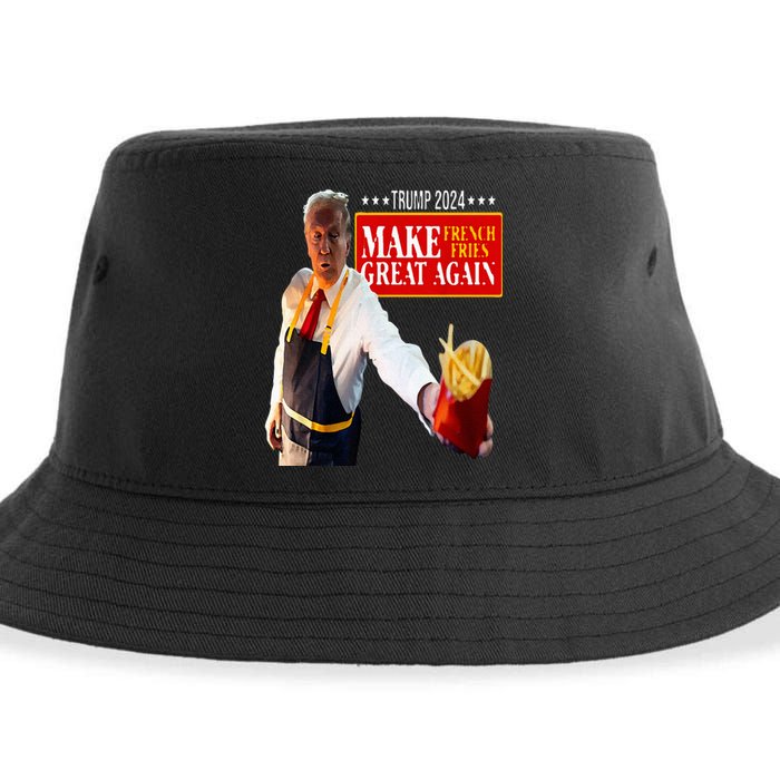 Donald Trump 2024 French Fry Make French Fries Great Again Sustainable Bucket Hat