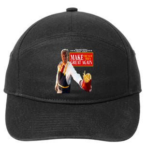 Donald Trump 2024 French Fry Make French Fries Great Again 7-Panel Snapback Hat