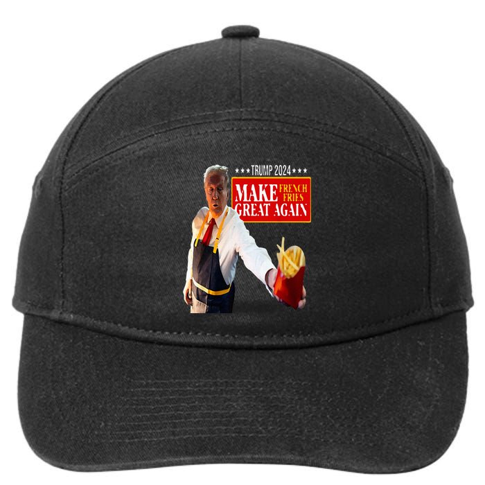 Donald Trump 2024 French Fry Make French Fries Great Again 7-Panel Snapback Hat