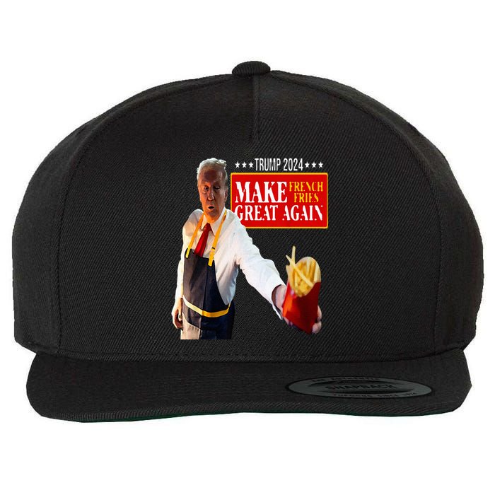 Donald Trump 2024 French Fry Make French Fries Great Again Wool Snapback Cap