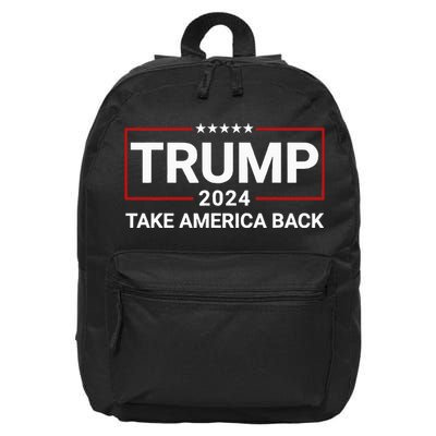 Donald Trump 2024 Take America Back Election The Return 16 in Basic Backpack