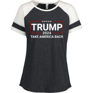 Donald Trump 2024 Take America Back Election The Return Enza Ladies Jersey Colorblock Tee