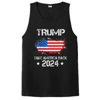 Donald Trump 2024 Take America Back American Flag Patriotic PosiCharge Competitor Tank