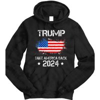 Donald Trump 2024 Take America Back American Flag Patriotic Tie Dye Hoodie