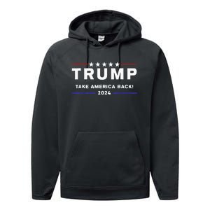 Donald Trump 2024 Take America Back Election The Return Performance Fleece Hoodie