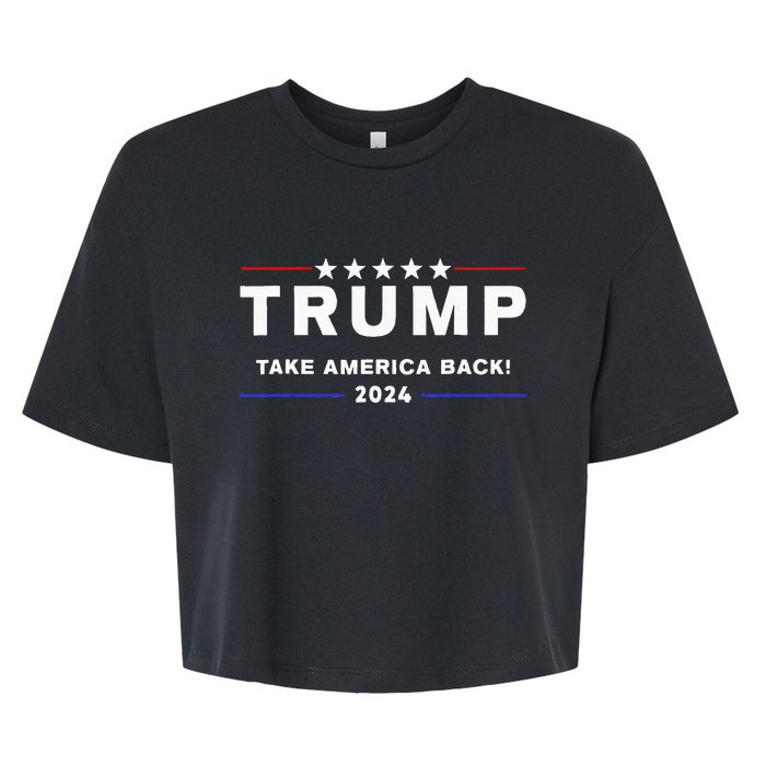 Donald Trump 2024 Take America Back Election The Return Bella+Canvas Jersey Crop Tee