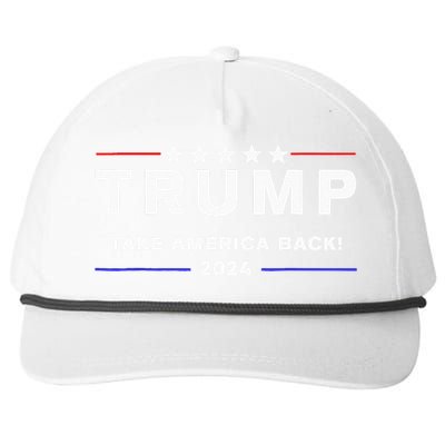 Donald Trump 2024 Take America Back Election The Return Snapback Five-Panel Rope Hat