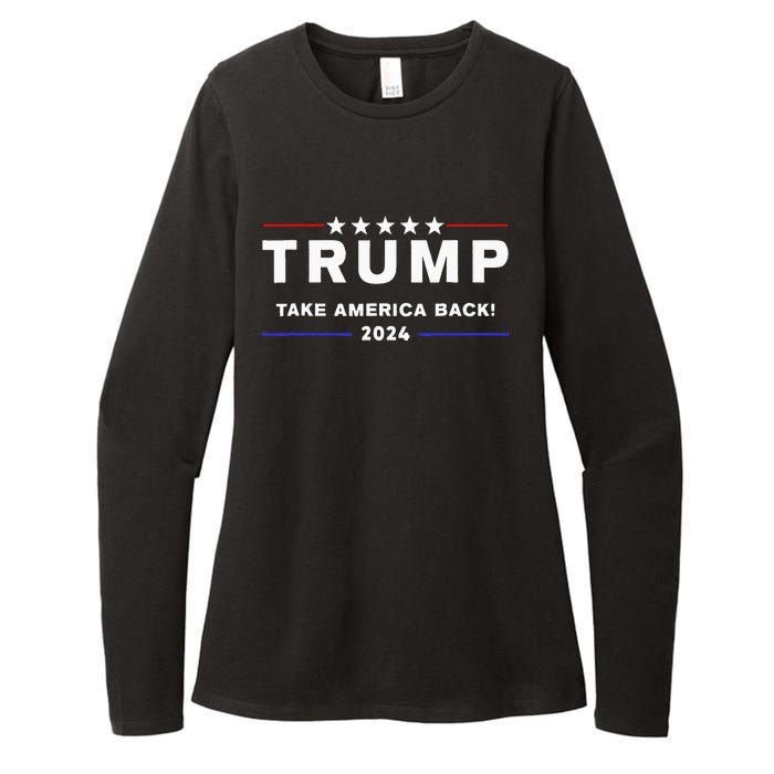 Donald Trump 2024 Take America Back Election The Return Womens CVC Long Sleeve Shirt