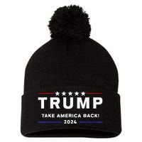 Donald Trump 2024 Take America Back Election The Return Pom Pom 12in Knit Beanie