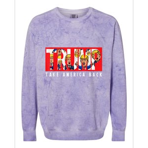 Donald Trump 2024 Take America Back Election The Return Colorblast Crewneck Sweatshirt