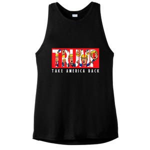 Donald Trump 2024 Take America Back Election The Return Ladies PosiCharge Tri-Blend Wicking Tank