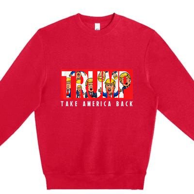 Donald Trump 2024 Take America Back Election The Return Premium Crewneck Sweatshirt