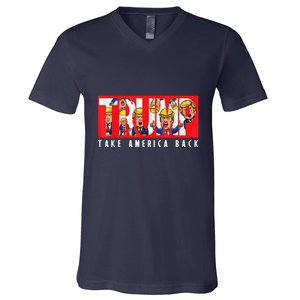 Donald Trump 2024 Take America Back Election The Return V-Neck T-Shirt