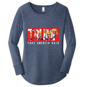 Donald Trump 2024 Take America Back Election The Return Women's Perfect Tri Tunic Long Sleeve Shirt