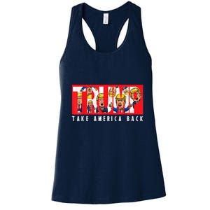 Donald Trump 2024 Take America Back Election The Return Women's Racerback Tank